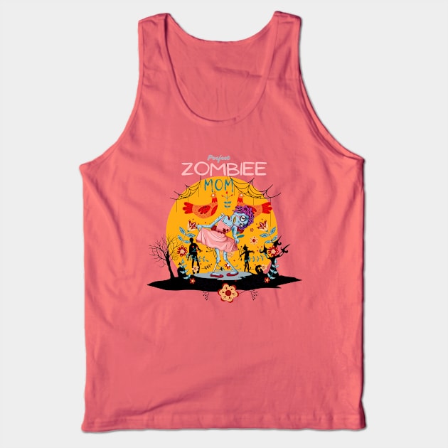 Zombie mom halloween funny Tank Top by Greenmillion